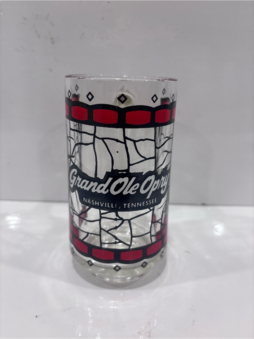 Vintage Grand Ole Opry Nashville Tennessee Souvenir Glass Beer Mug Country Music